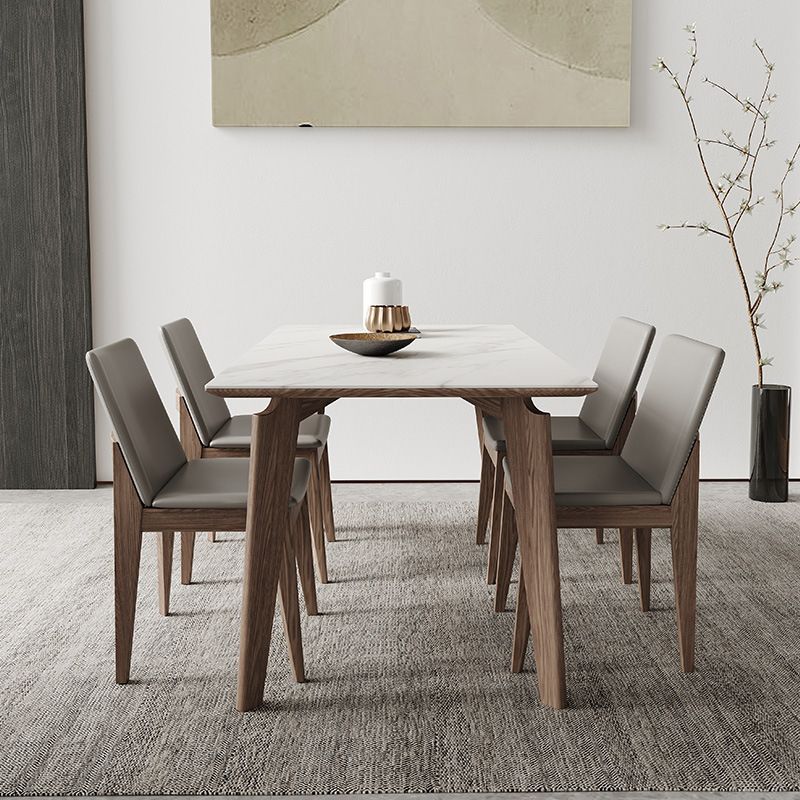 Modern Sintered Stone Top Dining Set Rectangle 1/2/4/5/7 Pieces Dining Room Table Set Clearhalo 'Dining Room Sets' 'Dining Tables & Seating' 'dining_room_set' 'furn' 'furn_dining_room_set' 'Furniture' 'furniture_dining_room_set' 'Kitchen & Dining Furniture' 1200x1200_eb5a3f51-3068-44c2-a758-c2eeb0fdad33