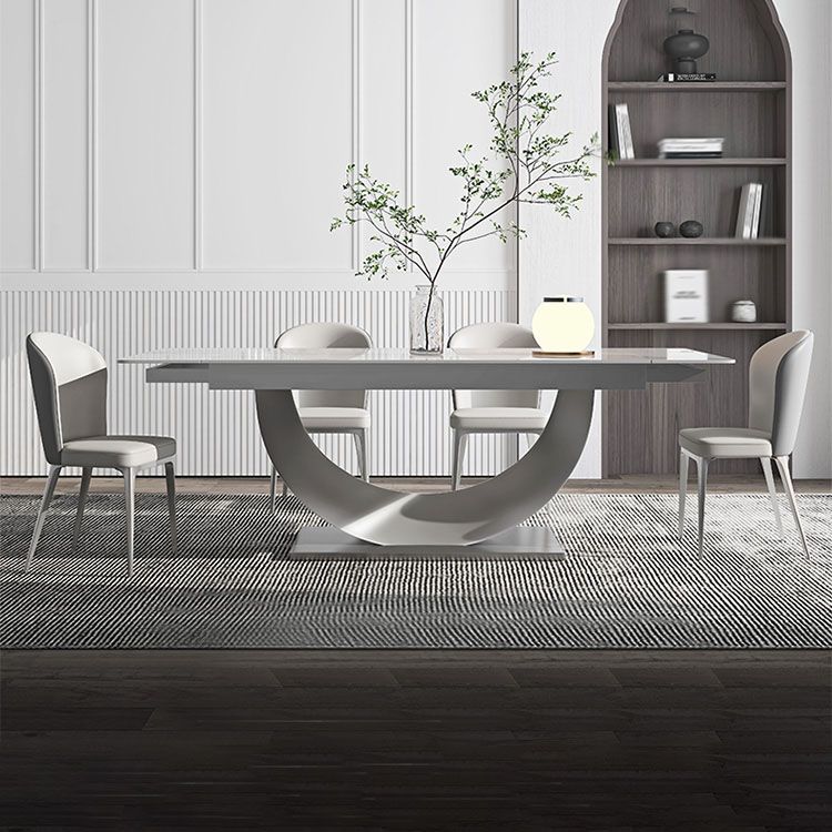 Modern Sintered Stone Dining Table Set 1/4/5/7 Pieces Dining Set for Home Use Clearhalo 'Dining Room Sets' 'Dining Tables & Seating' 'dining_room_set' 'furn' 'furn_dining_room_set' 'Furniture' 'furniture_dining_room_set' 'Kitchen & Dining Furniture' 1200x1200_eb5a470e-8135-4bfe-8c12-843e6b430c6f