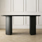 Simplicity Style Furniture Oval Double Pedestal Dining Site Table for Dining Room Clearhalo 'Dining Tables & Seating' 'Dining Tables' 'dining_table' 'furn' 'furn_dining_table' 'Furniture' 'furniture_dining_table' 'Kitchen & Dining Furniture' 'kitchen' 'kitchen_dining_table' 1200x1200_eb5b5779-d0ff-48c5-ab46-d80eae3852bb