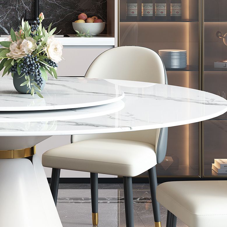 Round Stone Dining Site Table Traditional Luxury Table with Turntable Clearhalo ' dining_table' 'Dining Tables & Seating' 'Dining Tables' 'furn' 'furn_dining_table' 'Furniture' 'furniture_dining_table' 'Kitchen & Dining Furniture' 'kitchen&dining_furn' 'kitchen' 'kitchen_dining_table' 1200x1200_eb5c1163-0aa7-4fc9-b569-3a4965b751d0