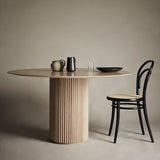 Round Shape Modern Dining Table Wood Color Fixed Table with Solid Wood Clearhalo 'Dining Tables & Seating' 'Dining Tables' 'dining_table' 'furn' 'furn_dining_table' 'Furniture' 'furniture_dining_table' 'Kitchen & Dining Furniture' 'kitchen' 'kitchen_dining_table' 1200x1200_eb5d3d19-8249-41e6-bafc-8073350b7476