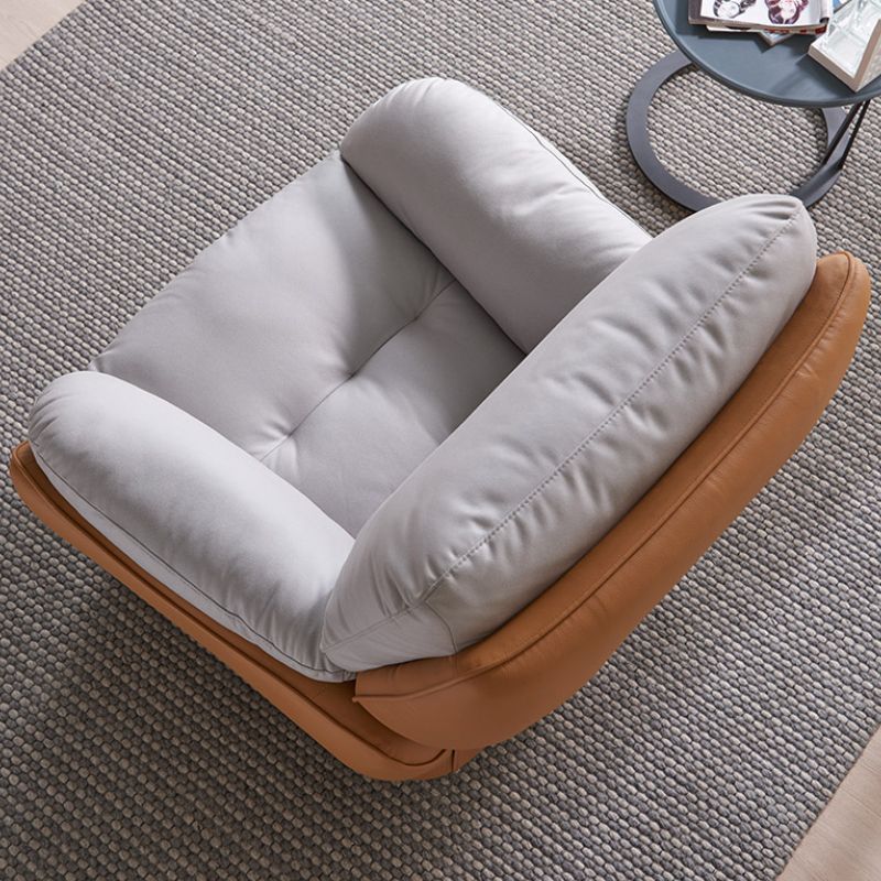 Recliner a Wingback contemporanea Base girevole in metallo interno reclinabile