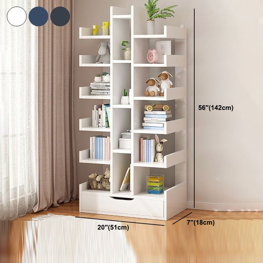 Scandinavian Manufactured Wood Etagere Bookshelf Vertical Open Bookcase for Home Clearhalo 'Bookcases' 'furn' 'furn_bookcases' 'Furniture' 'furniture_bookcases' 'Office Furniture' 1200x1200_eb60160e-590b-4823-a3c7-d4279a30621b