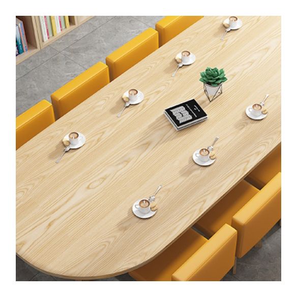 Contemporary Style Office Writing Desk Oval Wooden Writing Desk without Chair Clearhalo 'furn' 'furn_office_desk' 'Furniture' 'Office Desks' 'Office Furniture' 'office_desk' 1200x1200_eb643b43-b449-4313-acea-cc07a0c70c33