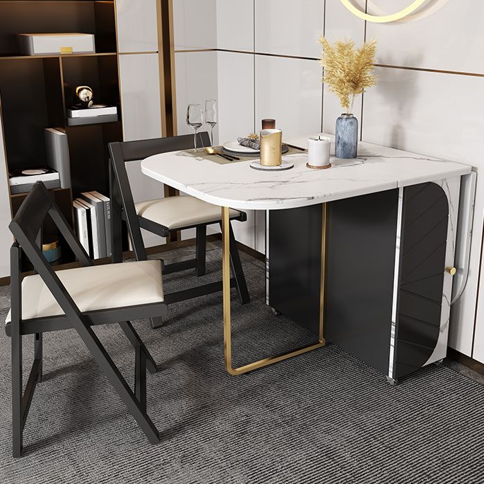 Rectangle 29-inch Dining Site Table Contemporary Dining Room Collection with Drop-Leaf Clearhalo ' dining_table' 'Dining Tables & Seating' 'Dining Tables' 'furn' 'furn_dining_table' 'Furniture' 'furniture_dining_table' 'Kitchen & Dining Furniture' 'kitchen&dining_furn' 'kitchen' 'kitchen_dining_table' 1200x1200_eb64ed78-2650-49e5-a323-4151faab598e