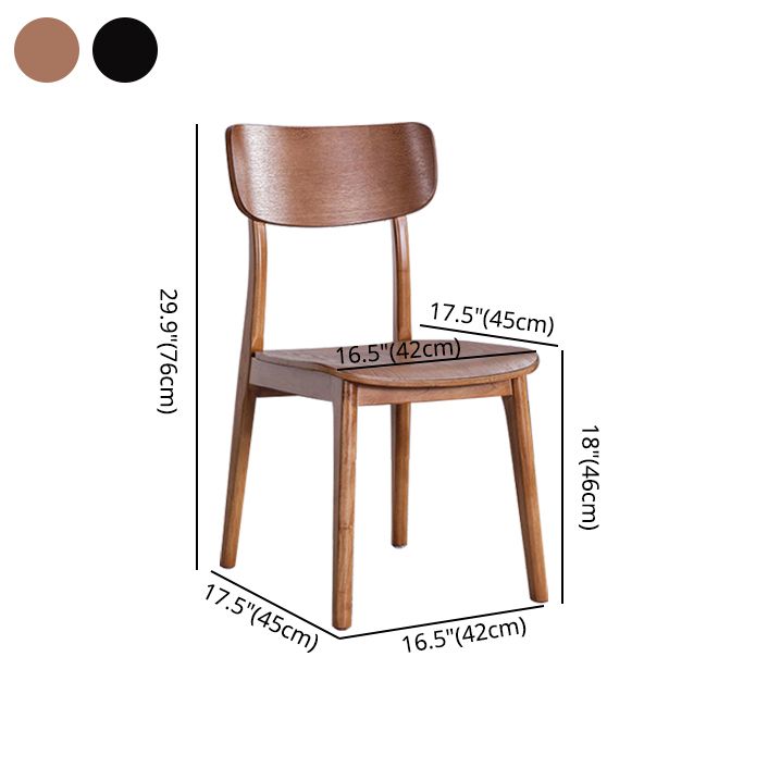 Contemporary Wood Dining Room Chair Armless Open Back Dining Side Chair for Home Use Clearhalo ' kitchen&dining_furn' 'Dining Chairs' 'Dining Tables & Seating' 'dining_chair' 'furn' 'furn_dining_chair' 'Furniture' 'furniture_dining_chair' 'Kitchen & Dining Furniture' 'kitchen' 1200x1200_eb651a7c-e2d9-4e2e-b672-c0780bfd3cc1