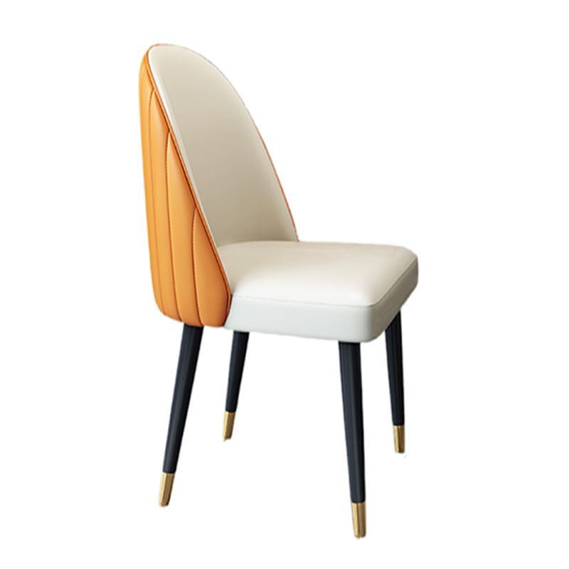 Nordic Glam Style Chairs Dining Armless Chair for Kitchen with Metal Legs Clearhalo 'Dining Chairs' 'Dining Tables & Seating' 'dining_chair' 'furn' 'furn_dining_chair' 'Furniture' 'furniture_dining_chair' 'Kitchen & Dining Furniture' 1200x1200_eb655aaf-1af6-49cc-ba96-cbaf7b99d684