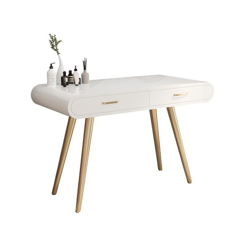 Glam Makeup Counter with 2 Drawers in White Vanity Table for Bedroom Clearhalo 'Bedroom Furniture' 'furn' 'furn_makeup_vanities' 'Furniture' 'Makeup Vanities' 'makeup_vanities' 1200x1200_eb666baa-dea5-4a5d-a231-19d50c9854ae