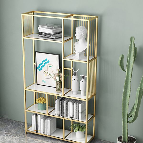 Gold and Black Etagere Bookshelf Scandinavian Iron Bookshelf for Home Office Clearhalo 'Bookcases' 'furn' 'furn_bookcases' 'Furniture' 'furniture_bookcases' 'Office Furniture' 1200x1200_eb666f4b-543c-4fe0-a8d5-8943dd6803bb