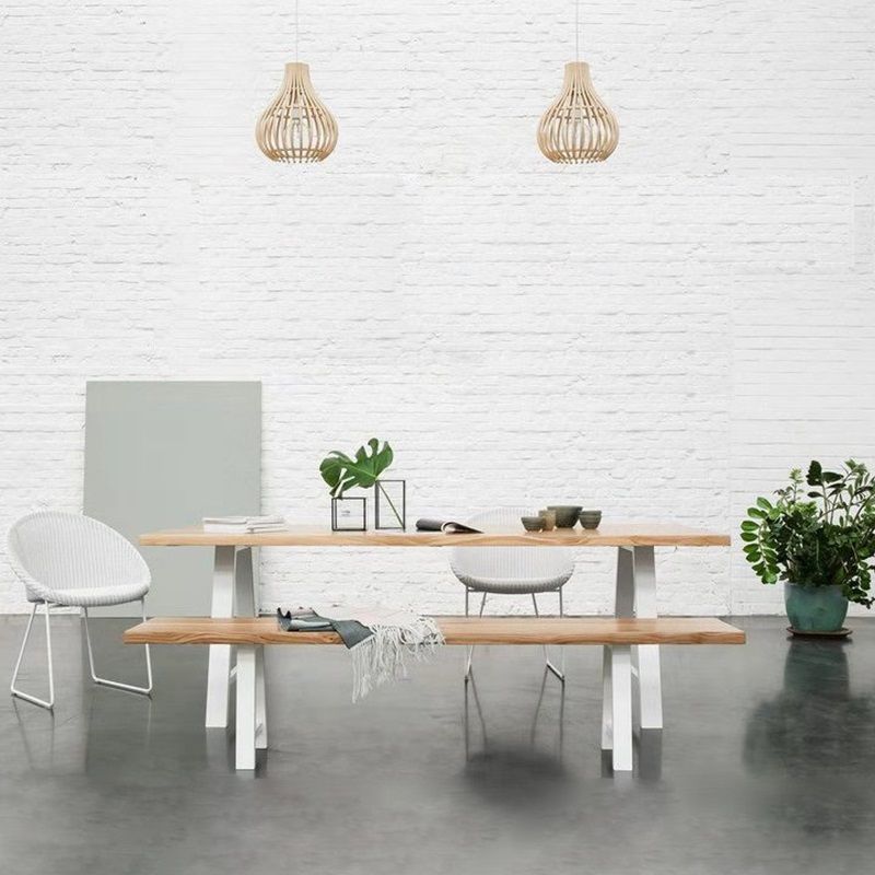 Rectangle Luxury Dining Table Double Pedestal Fixed Table with Solid Wood Clearhalo ' dining_table' 'Dining Tables & Seating' 'Dining Tables' 'furn' 'furn_dining_table' 'Furniture' 'furniture_dining_table' 'Kitchen & Dining Furniture' 'kitchen&dining_furn' 'kitchen' 'kitchen_dining_table' 1200x1200_eb6800b3-bbd2-4084-b694-3590b9f4e61f