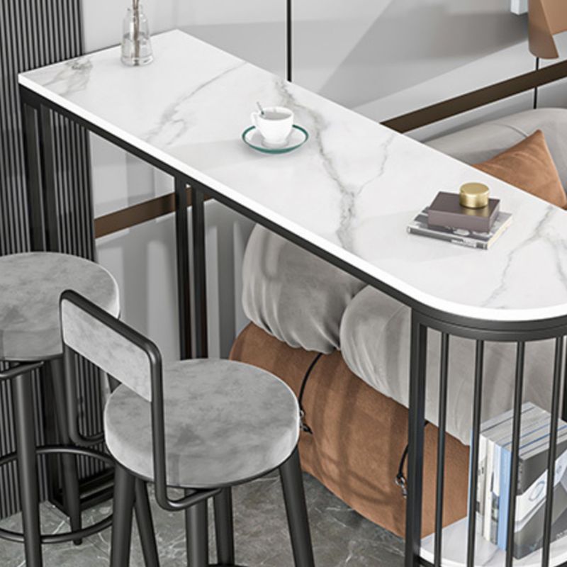 Industrieller Bar-Esstisch, Freiform-Esstisch mit Thekenhöhe