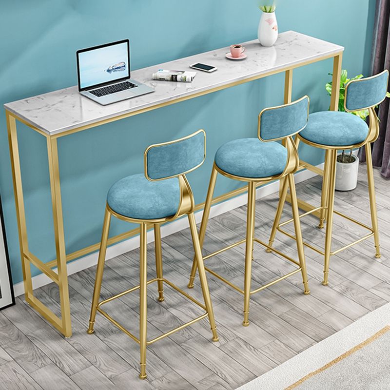 Set di pietre bianche e sgabelli da interno 1/2/4 pezzi set da tavolo da pub glam rettangolare