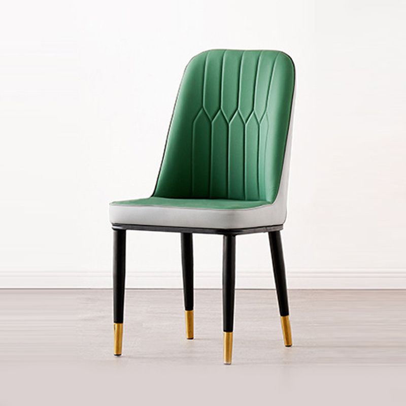 Nordic Style Metal Dining Accent Chair Dining Room Armless Dining Chairs Clearhalo ' kitchen&dining_furn' 'Dining Chairs' 'Dining Tables & Seating' 'dining_chair' 'Furniture' 'furniture_dining_chair' 'Kitchen & Dining Furniture' 'kitchen' 1200x1200_eb6cc735-43f7-4470-9ac5-f0c74ca264c4