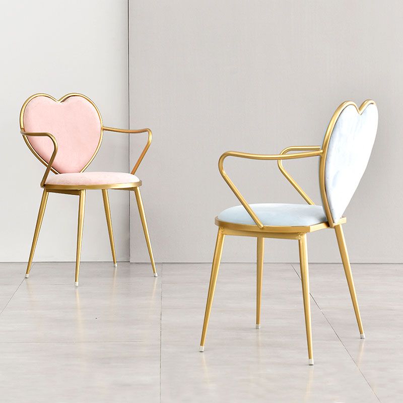 Glam Velvet Dining Room Chairs Metal Arm Dining Chair for Restaurant Use Clearhalo ' kitchen&dining_furn' 'Dining Chairs' 'Dining Tables & Seating' 'dining_chair' 'furn' 'furn_dining_chair' 'Furniture' 'furniture_dining_chair' 'Kitchen & Dining Furniture' 'kitchen' 1200x1200_eb6d83d4-1992-4be8-9f2c-1f593cb6452e