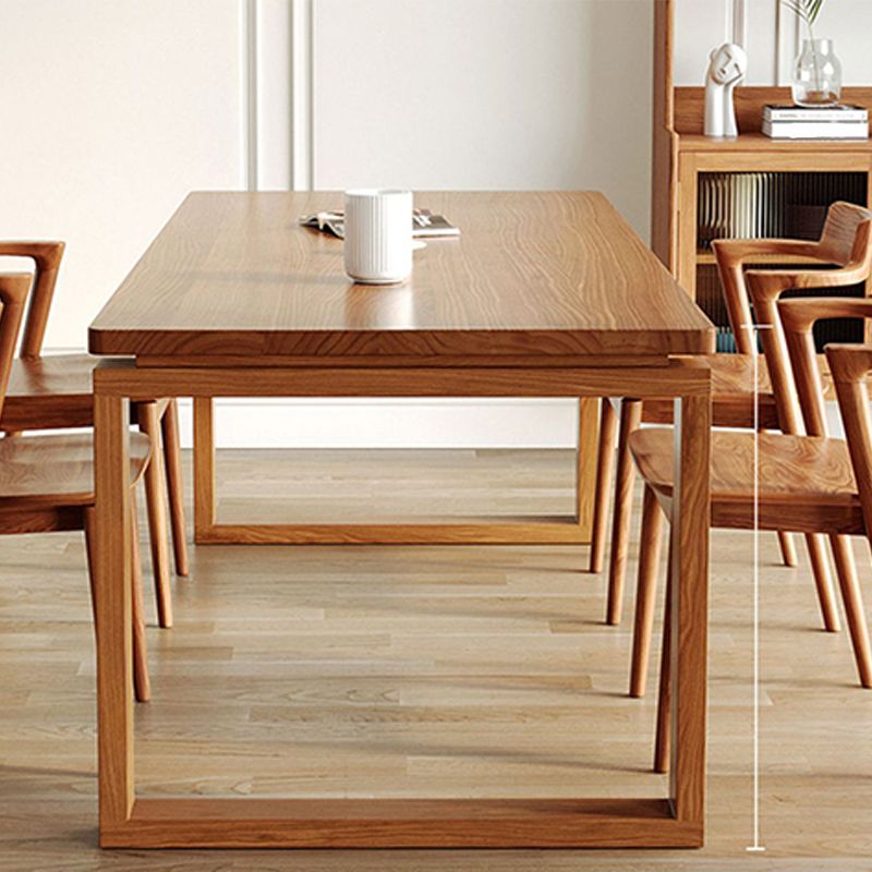 Glam Dining Wood Table Rectangle Table with Wooden Legs for Home Use Clearhalo 'Dining Tables & Seating' 'Dining Tables' 'dining_table' 'furn' 'furn_dining_table' 'Furniture' 'Kitchen & Dining Furniture' 1200x1200_eb6ed0b4-a6a3-4151-805f-94d8b3f5c90d