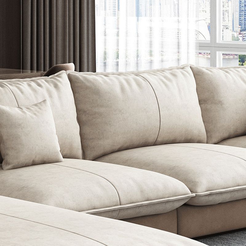 Assembled Living Room Square Arm Modular Contemporary Sofa & Chaise Clearhalo 'furn' 'furn_sectionals' 'Furniture' 'furniture_sectionals' 'kitchen' 'kitchen_sectionals' 'Living Room Furniture' 'Sectionals' 1200x1200_eb70d4d6-508d-4a5c-aef2-c6488c690a16