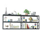 Industrial Wall Unit Bookshelf Black Steel Frame Natural Manufactured Wood Shelf Bookshelf Clearhalo 'Bookcases' 'Furniture' 'furniture_bookcases' 'kitchen' 'kitchen_bookcases' 'Living Room Furniture' 'Office Furniture' 1200x1200_eb71b380-234e-4c83-843a-db17aeca3dc3