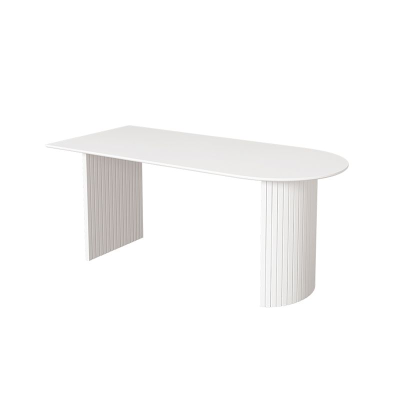 Solid Wood White Dining Table Simplicity Double Pedestal Table for Dining Room Clearhalo 'Dining Tables & Seating' 'Dining Tables' 'dining_table' 'furn' 'furn_dining_table' 'Furniture' 'furniture_dining_table' 'Kitchen & Dining Furniture' 'kitchen' 'kitchen_dining_table' 1200x1200_eb739ed2-9735-4a3a-b36f-5df4d115057c