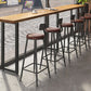 Industrial Style Rectangle Bar Table Solid Wood Fixed Bar Dining Table for Indoor Clearhalo 'Bar Furniture' 'Bar Tables' 'bar_tables' 'furn' 'furn_bar_tables' 'Furniture' 'Kitchen & Dining Furniture' 1200x1200_eb73d42f-e5a4-47a8-8bde-cb645a629548