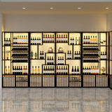 Modern Simple Floor Wine Rack Metal Shelf Wine Holder for Dining Room