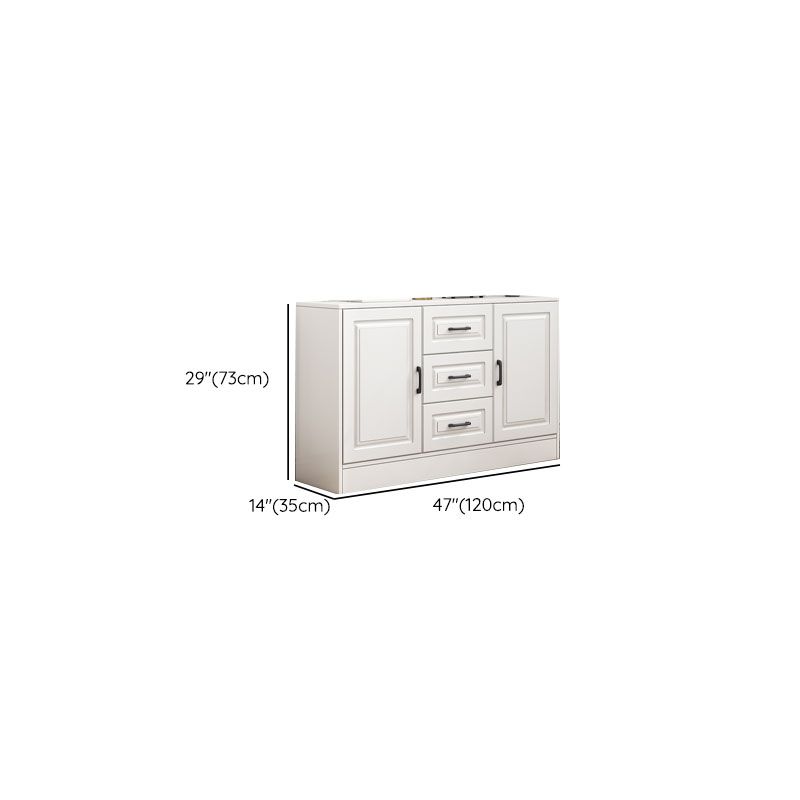 Commode en bois manufacturé avec coffre de rangement contemporain de 13,65 pouces de largeur