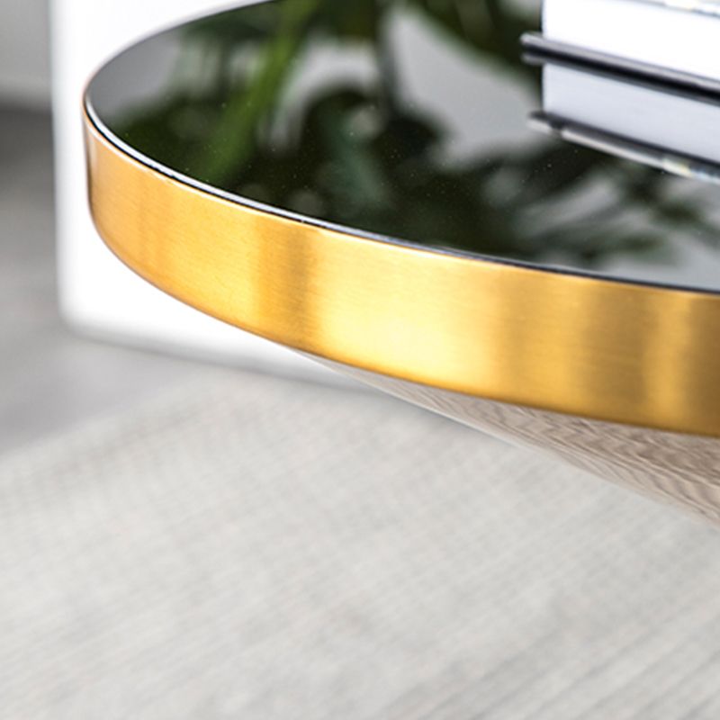 Round Glass Top Side End Table Modern Pedestal End Table for Living Room Clearhalo 'Coffee & Accent Tables' 'End & Side Tables' 'end_side_table' 'end_side_tables' 'furn' 'furn_end_side_tables' 'Furniture' 'furniture_end_side_table' 'Living Room Furniture' 1200x1200_eb77998d-413c-4850-8c6a-77721f05819d