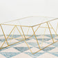Table basse avec plateau en verre, moderne, Simple, rectangulaire, claire, avec cadre