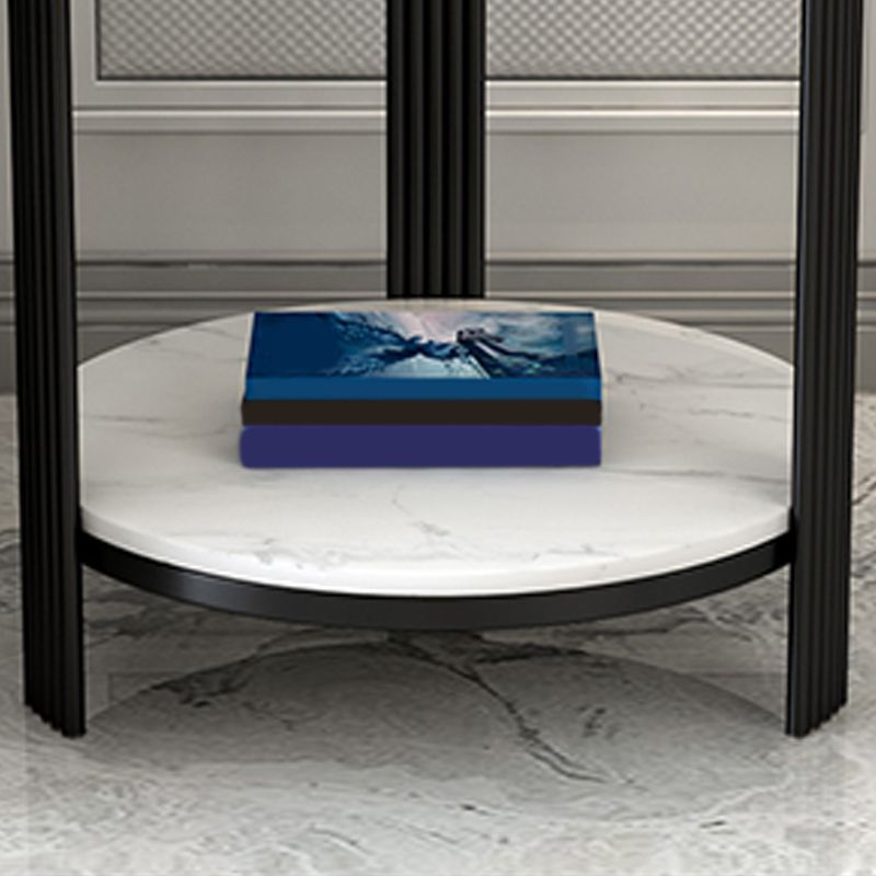 Table de coin à ardoise minimaliste 3 jambes Table de l'extrémité latérale avec stockage