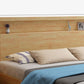 Traditional Panel Bed with Storage 38.58" High Brown Rubberwood Bed