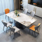 Dinner Room Luxury Dining Table Kitchen Stone Pedestal Dining Table
