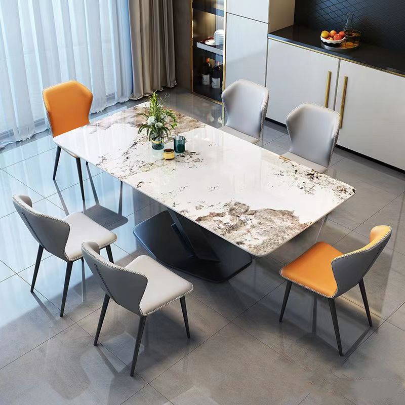 Dinner Room Luxury Dining Table Kitchen Stone Pedestal Dining Table