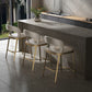 Armless Modern Counter Stool Faux Leather and Metal Counter Bar Stool