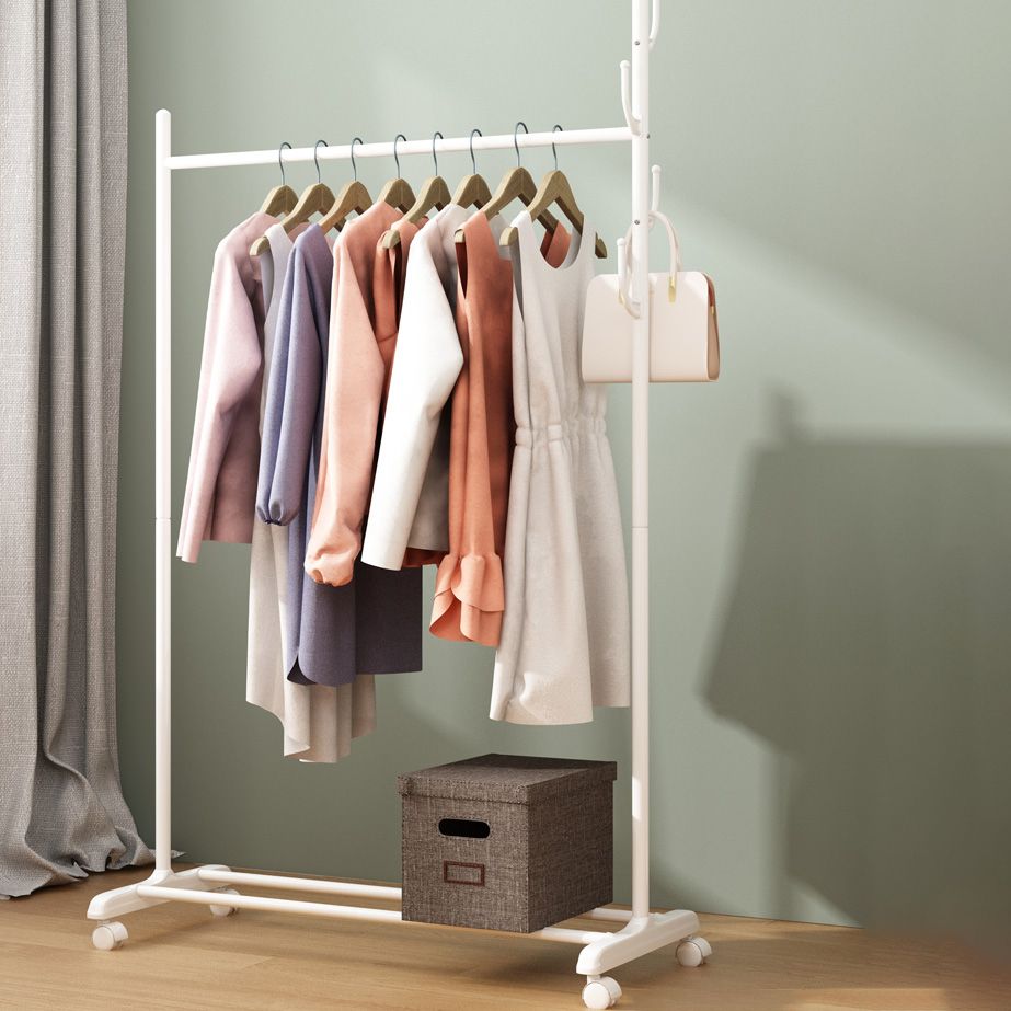 Black and White Steel Armoire Modern Style Cabinet with Clothing Rod Clearhalo 'Armoires & Wardrobes' 'armoires_wardrobes' 'Bedroom Furniture' 'furn' 'furn_armoires_wardrobes' 'Furniture' 1200x1200_eb7ef2c6-df03-440e-97e9-1f8f4d4aa833