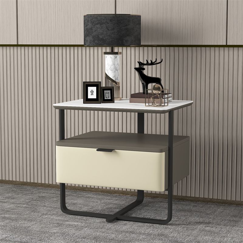 18,9 "tavolo da notte in pietra alta mobile in legno con cassetto