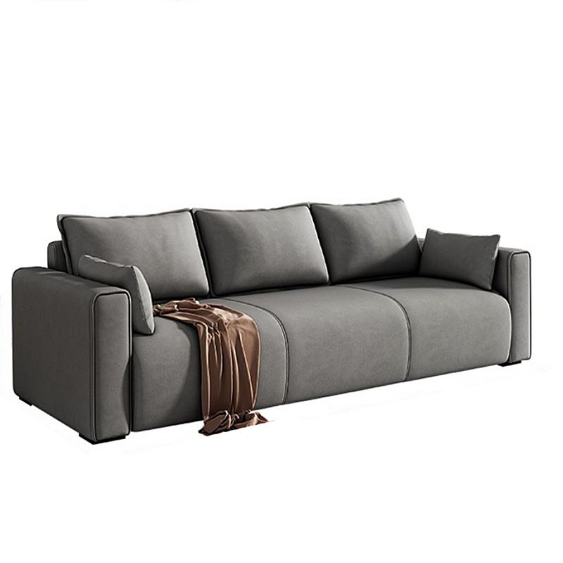 3 Seater 31.4"H Faux Leather Square Arm Sofa for Living Room Clearhalo 'furn' 'furn_sofas' 'Furniture' 'furniture_sofas' 'Living Room Furniture' 'Sofa' 'sofas' 1200x1200_eb80c375-aecc-496c-b73c-f83bf63cd418