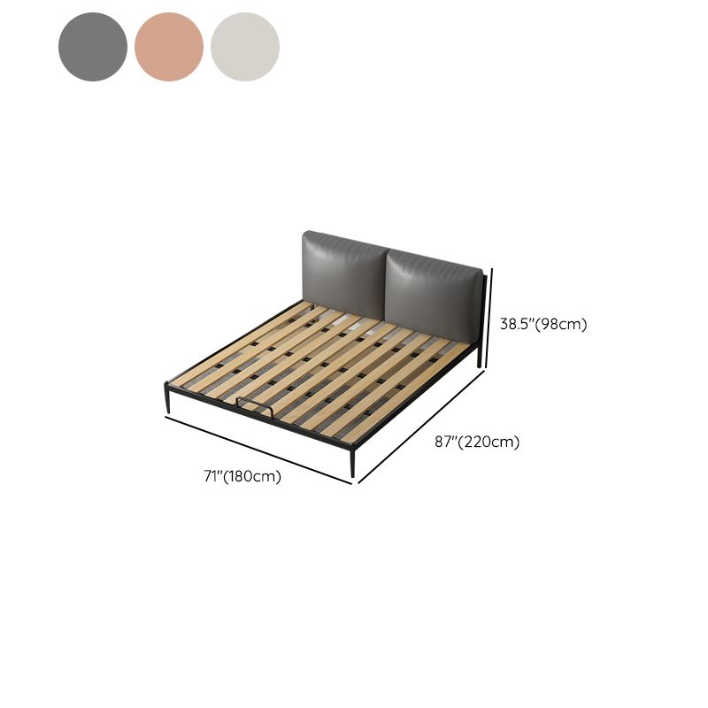 Upholstered Headboard Bed Standard Metal and Upholstered Bed Clearhalo 'Bedroom Furniture' 'Beds' 'furn' 'furn_beds' 'Furniture' 1200x1200_eb84dbba-838f-4b4c-a3db-2dff262d4034