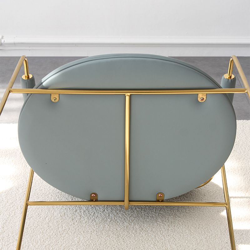 Sedia a braccio imbottita sedia da pranzo a base d'oro per sala da pranzo