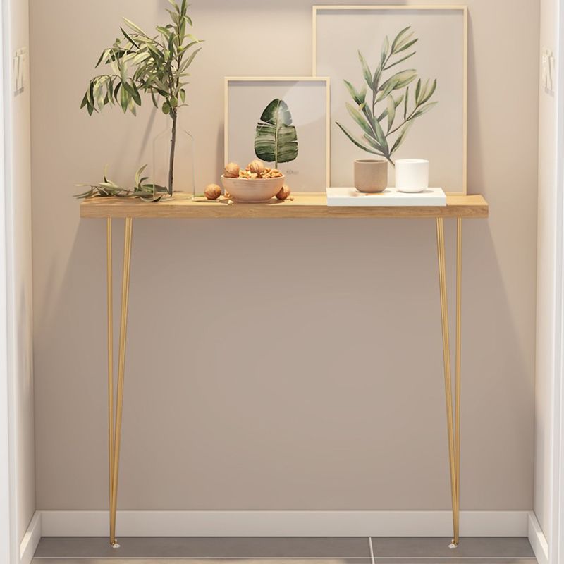 Rectangle Shape Contemporary Console Table Natural Console Sofa Table with 2 Legs