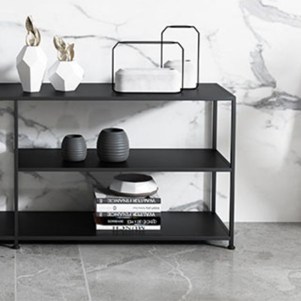 Soporte de TV de metal industrial de almacenamiento abierto Consola de tv de TV con estantería abierta