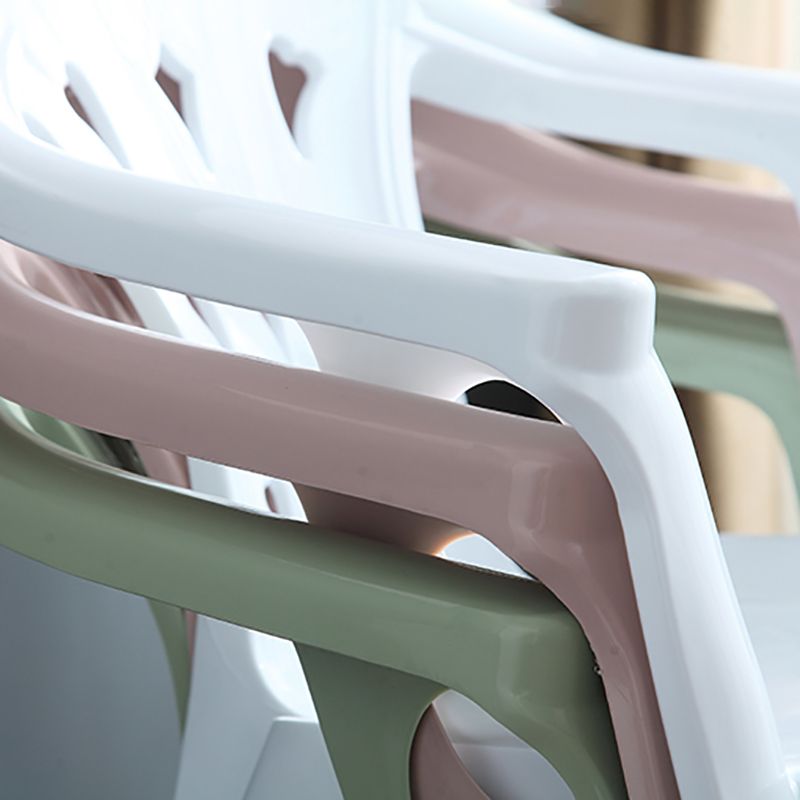 Contemporary Stacking Dining Arm Chairs Plastic Dining Side Chair for Home Use Clearhalo ' kitchen&dining_furn' 'Dining Chairs' 'Dining Tables & Seating' 'dining_chair' 'furn' 'furn_dining_chair' 'Furniture' 'furniture_dining_chair' 'Kitchen & Dining Furniture' 'kitchen' 1200x1200_eb86c4e0-1c07-4e09-85a9-28890553dfef