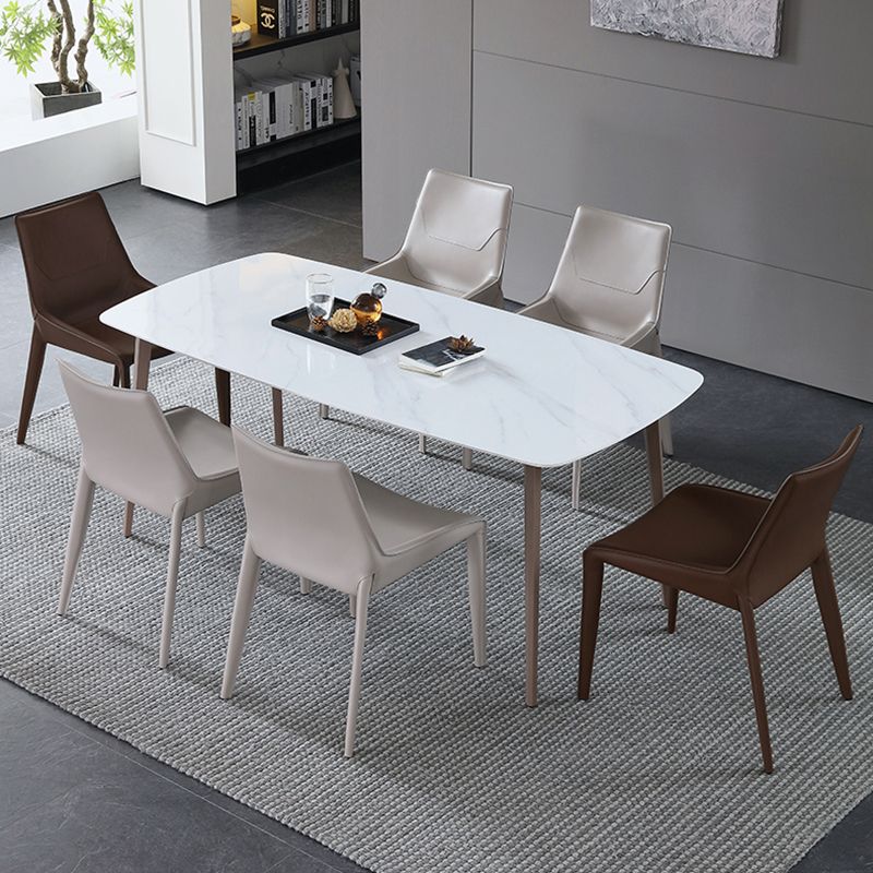 Stile designer Solido sedia da pranzo a casa sedia laterale in pelle finitura