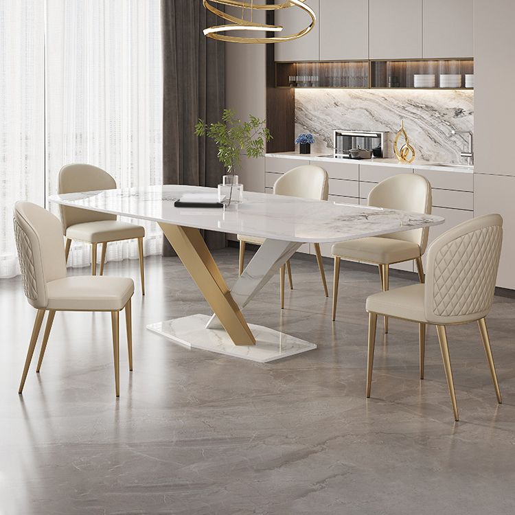 Nordic 1/2/5/6/7 Pieces Rectangle Dining Set Sintered Stone Top Dinette Table Set