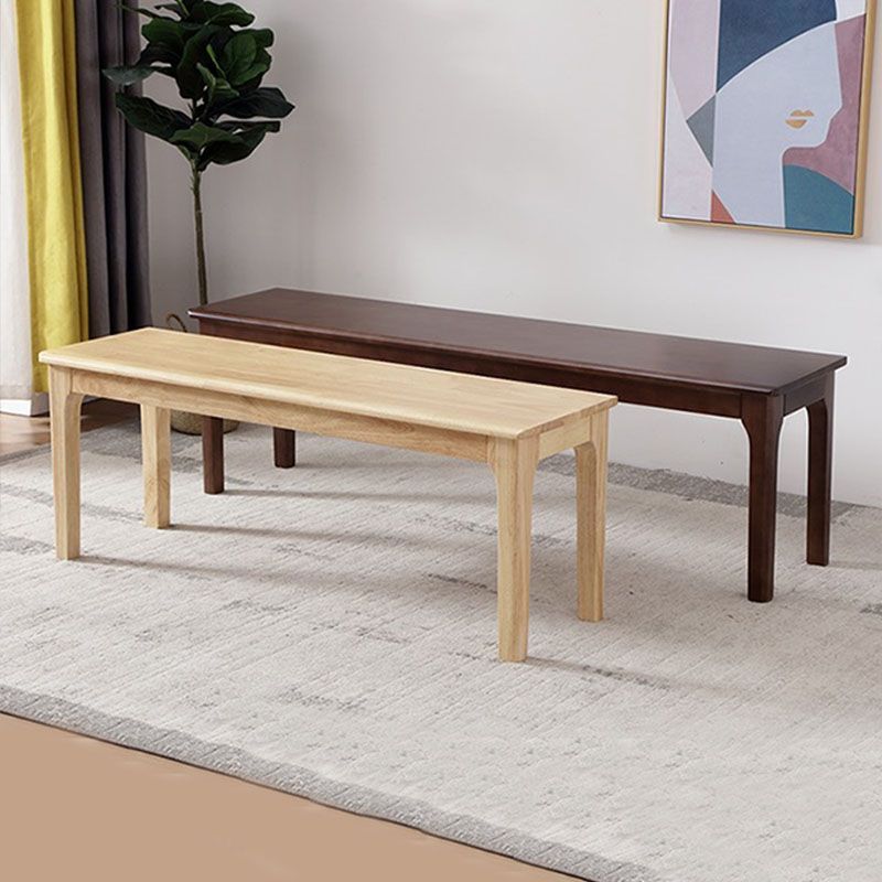 Mid-Century Modern Bedroom Bench 17.7" Height Rectangle Seating Bench with Legs Clearhalo 'Benches' 'Chairs & Seating' 'furn' 'furn_benches' 'Furniture' 'Living Room Furniture' 1200x1200_eb8aa2e9-a741-45a6-b28b-92c186792cdd