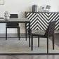 Black Dining Table Set with Solid Back Chairs 1/4/5 Pieces Metal Dinette Set