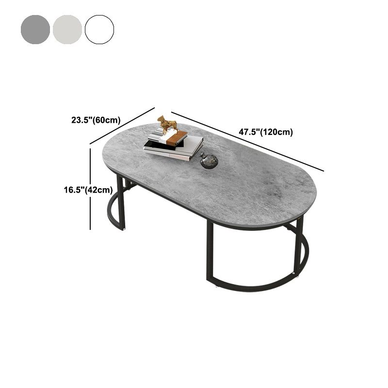 Oval Modern Coffee Table Wood Minimalist Coffee Table for Living Room Clearhalo 'Coffee & Accent Tables' 'Coffee Tables' 'coffee_tables' 'furn' 'furn_coffee_tables' 'Furniture' 'Living Room Furniture' 1200x1200_eb8f3b48-c21c-4d6e-8206-2ab8f27b0865