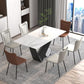 Black Iron Legs Dining Chairs Modern Faux Leather Armless Side Chair Clearhalo 'Dining Chairs' 'Dining Tables & Seating' 'dining_chair' 'furn' 'furn_dining_chair' 'Furniture' 'Kitchen & Dining Furniture' 1200x1200_eb8fc7e8-d22e-41b2-b713-c506c7334bff