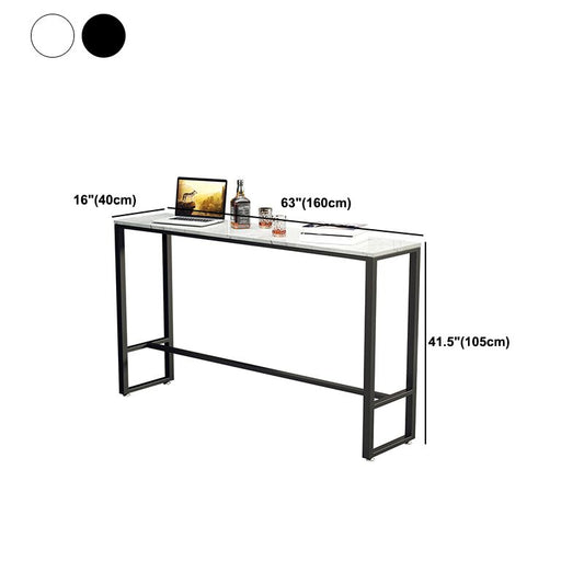 Tavolo da pranzo a barre di pietra del rettangolo moderno con poggiapiedi