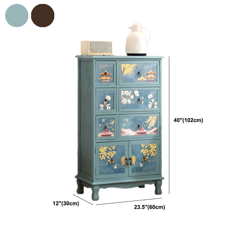 11,81-inch breedte opbergkist traditioneel massief houtsaler