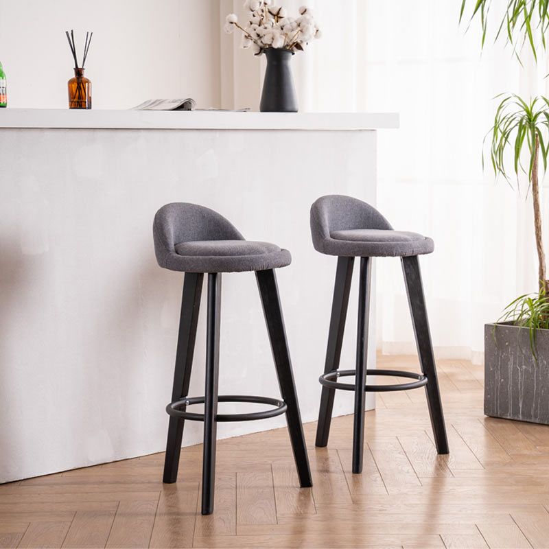 Modern Armless Backrest Counter Stool Wood Milk Tea Shop Bar Stool with Cushion and Pedal Clearhalo 'Bar Furniture' 'Bar Stools' 'bar_stools' 'furn' 'furn_bar_stools' 'furniture_bar_stools' 'Kitchen & Dining Furniture' 'kitchen&dining_furn' 'kitchen' 'kitchen_furn' Furniture' 1200x1200_eb933d68-b656-471b-9188-03e6186e584e