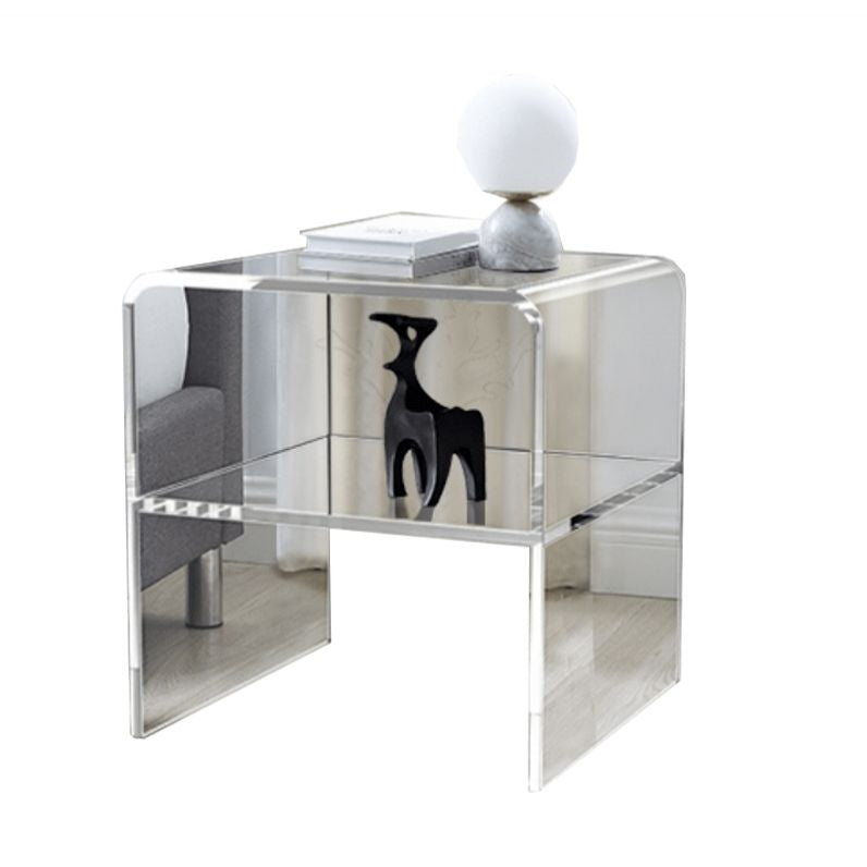 グラムアクセントサイドテーブルアクリル長方形のリビングルームソファサイドアクセントテーブル